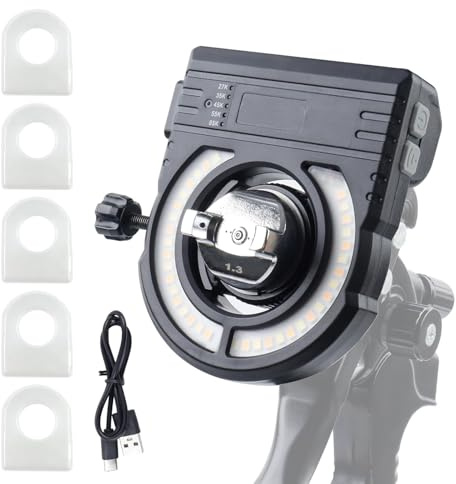 Yanmis Luce per Pistola a Spruzzo, 2700K-6500K 250/500lm LED Luce per Pistola a Spruzzo con Cavo di Ricarica, 5 Coperture Protettive, per la Maggior Parte degli Spruzzatori di Vernice