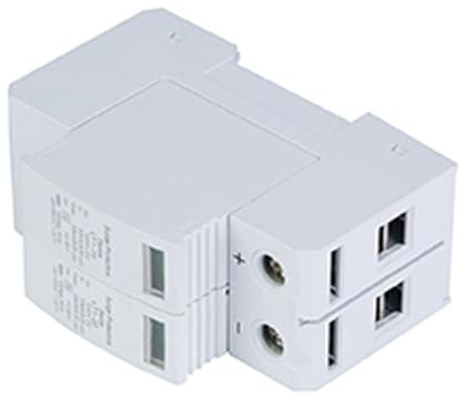 TOPINCN Parafulmini Fotovoltaico 2P DC con Design Modulare per Installazione Rapida, per Teleprotezione Contro i Fulmini Industriali (2P20KA)