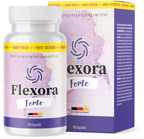 Flexora Forte Kapseln | Reich an Vitaminen & Mineralstoffen | Einfache Anwendung | Inhalt 90 Kapseln