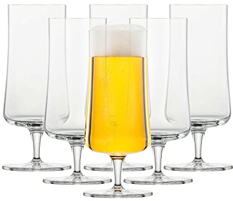 Schott Zwiesel, Basic Set da 6 Bicchieri, per Birra, Cristallo, Neutro, 7.6 x 7.6 x 17.8 cm