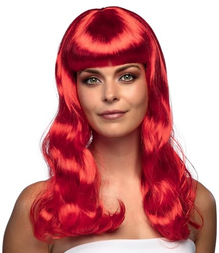 Boland - Perruque Chique, cheveux synthétiques longs et lisses avec frange, coiffure, EM, WM, Accessoire, Costume, Accessoire, Fête foraine, Carnaval