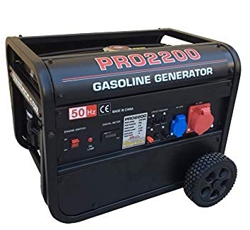 GrecoShop Gruppo elettrogeno/Generatore di Corrente 2800W - 220/380V con Ruote (cod.:3417)