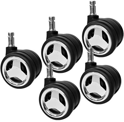 Heyne STABIL 5X Hartbodenrollen Race - Lauffläche Schwarz - 10 mm / 60 mm