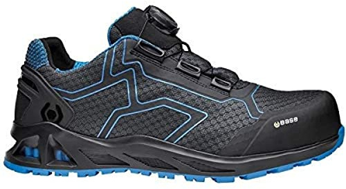 Base Protection B01005 Base B1005B Rush Chaussure de Sécurité avec Système | Noir/Bleu, 44, S1P EN ISO 20345, Polyester, Résistant aux Hydrocarbures, Semelle Fresh'n Flex, Industrie Légère (Services)