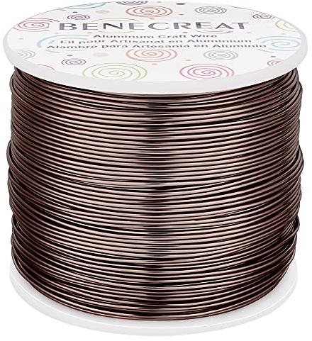 BENECREAT 1mm Aluminiumdraht 150m Basteldraht für Schmuckherstellung Kamel | 18Gaugex492FT Schmuckdraht, Modellierdraht, Metalldraht für Schmuckherstellung Handwerk Modellieren Armaturen Skulpturen