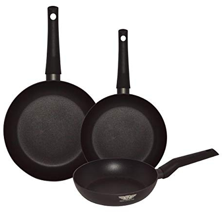Prima Collection Black Set 3 Padelle Antaderenti Induzione Diametro 20-24-28 cm