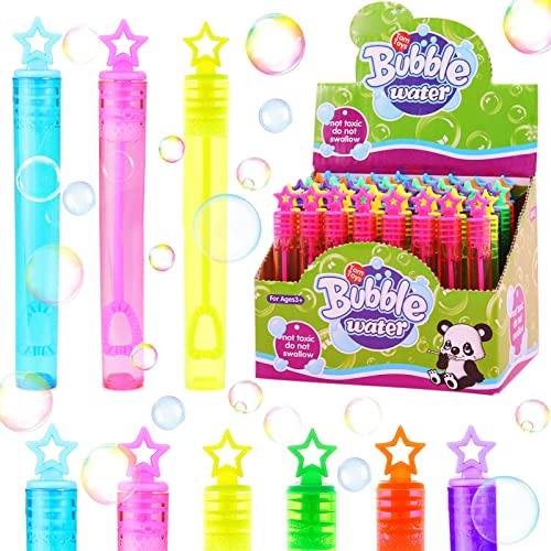 Bolle di Sapone per Bambini, Set di 48 bacchette per bolle di sapone, Bolle di Sapone Matrimonio, Giochi da Esterno per Bambini Festa Di Compleanno, Bolle di Sapone per San Valentino