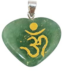 THIRD EYE CRYSTALS Hjärta kristall ädelsten hänge halsband grön aventurin sten kristall smycken handgjord lycka present kristall medaljong halsband natursten hänge