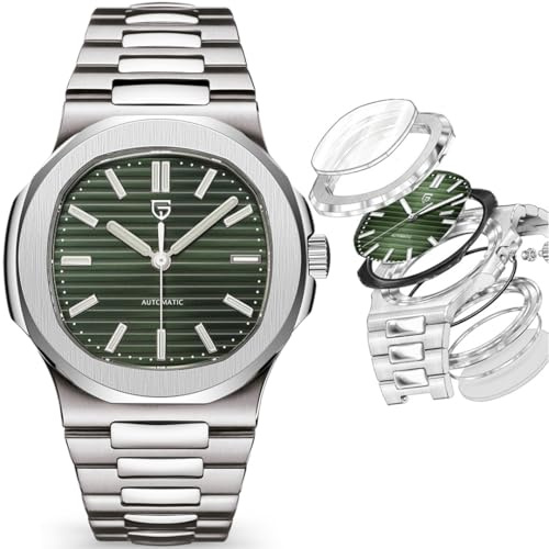 Pagani Design PD1728 Herren-Automatik-Armbanduhren, volles Edelstahl, wasserdicht 100 m, mechanisch