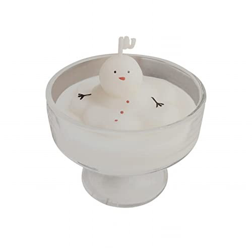 Momolaa Bougies de Noël Bonhomme de Neige Fondant Coupe de Glace Cadeaux créatifs Décorations de Festival Décorations de Noël à la Main Bougie 1 an (A, One Size)