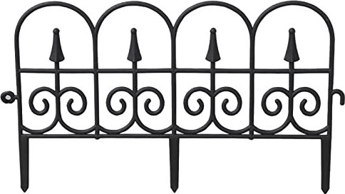 Usknxiu Dekoratives Metall-Gartenzaun-Set, Outdoor-Hundezaun, Tierbarriere, für Blumenbeet-Zaun, Landschaft, Terrasse, Pflanze, Außendekoration, 2 Stück, 3 Stück