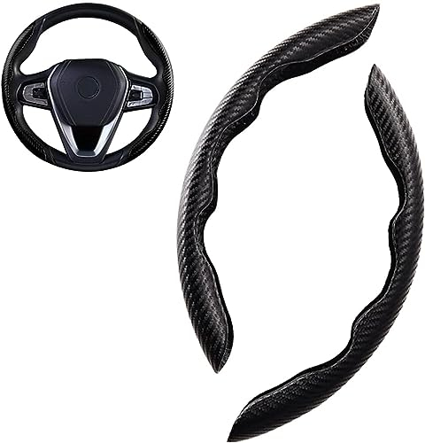 YuZong Auto Lenkradbezug für Mercedes Benz ML SUV M-Class W163 W164 W166 320 350 400 500/ML 55 63,Segmented Anti-Rutsch Lenkradabdeckung Innenraum Zubehör,A-Black