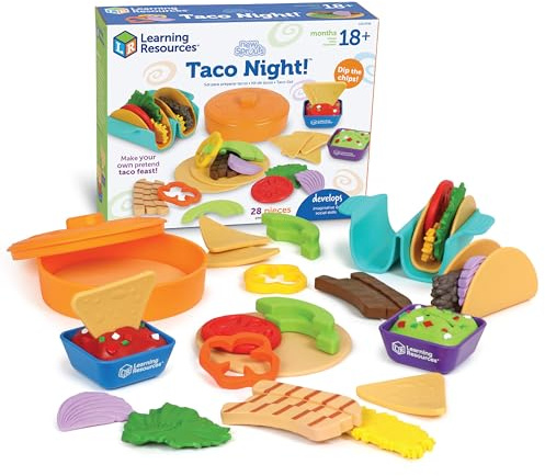 Learning Resources New Sprouts Taco Night, Jouet Mixte, Jeu de dinette, 28 pièces, dès 18 Mois