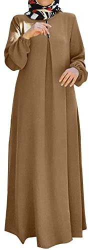 Duohropke Muslimisches Kleid Damen Ohne Hijab Muslim Lange Robe Naher Osten Dubai Türkei Arab Islamischer Ramadan Sommerkleid Gebetskleidung Abaya für Frauen