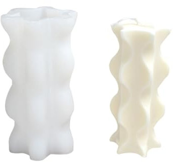 Silikonformen Kerzen Silikonform Für Kerzen, Aromatherapie, Gips, Heimtextilien, Wellensäulenform, Groß
