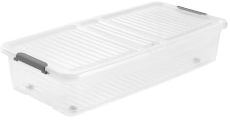 keeeper boîte sous le lit Léo ; 33L, Nature (Transparent)