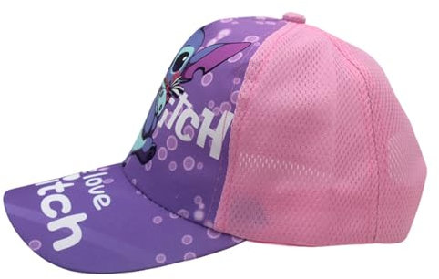 AKJAXQU Stich Kindermütze Cap, Kindersommer Sonnenhut, Baseballkappe Jungen und Mädchen, UV-Schutz Kinder Sommer Mützen für Outdoor-Aktivitäten