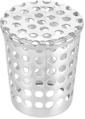 sourcing map Filtro di protezione per grondaia, 5 cm di larghezza, in acciaio inox 304, filtro per bloccare le foglie
