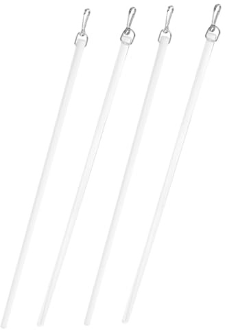 TOPPERFUN 4 Piezas Varillas para Cortinas de Resistentes y Ergonómicas Poste para Abrir y Cerrar Persianas Color y Transparente Accesorio Práctico para Ventanas y Visillos