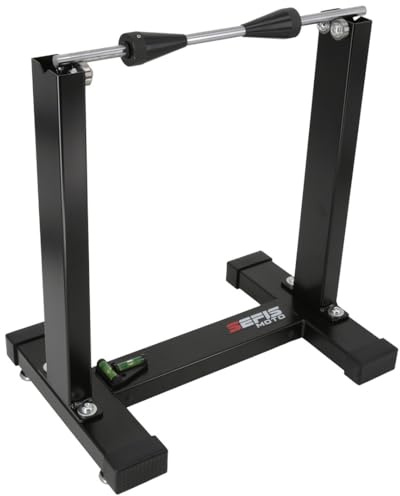 SEFIS Master - Equilibrador de ruedas para motocicleta | Equilibrador de precisión para rueda delantera y trasera, cubo 12,5–33 mm, eje de acero de 12 mm, rodamientos encapsulados, nivel de burbuja