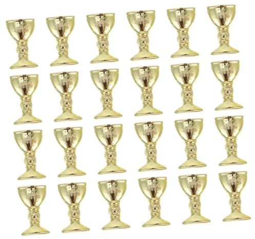 PRETYZOOM 200 Pezzi Tazze Singole in Plastico Oro Mini Calici Vintage Riutilizzabili per Decorazione d Epoca e Feste di Compleanno Eleganti e Resistenti Riutilizzabile