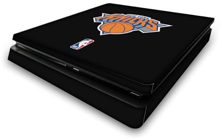 Head Case Designs Licenza Ufficiale NBA Design Nero New York Knicks Logo Vinile Sticker Gaming Pelle Adesivo Compatibile con Sony Playstation 4 PS4 Slim Console