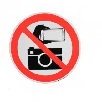Schild Verbotszeichen nach ISO 7010 - Fotografieren verboten - 320507 Gr. ca. 20cm
