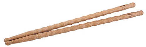 Alnicov 1 par de baquetas de bambú 5A corrugado patrón palillos de tambor durable práctico palo percusión accesorio
