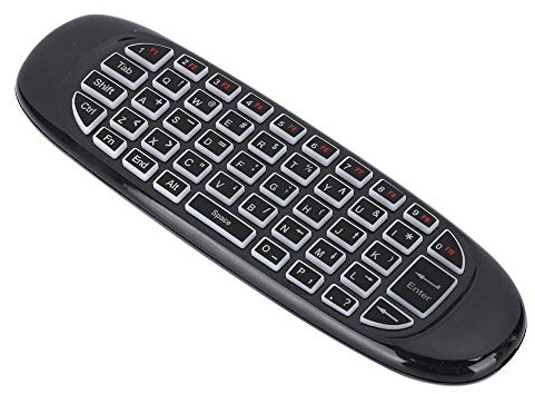 Sutinna USB Smart TV 2.4G Clavier sans Fil Air Fly Mouse, Télécommande Multifonctionnelle avec Rétroéclairage Coloré pour Android TV Box/PC/Smart TV/projecteur