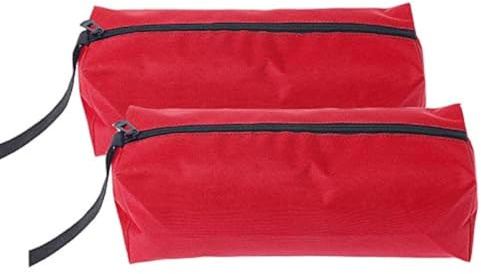 SUPERTOOL 2 Stück Werkzeug-Organizer, kleine Werkzeugtasche, Mehrzwecktasche, robuste Werkzeugtasche, Tragetaschen mit Aufhängeschlaufe für Schraubenschlüssel, Schraubendreher usw. (S, rot)