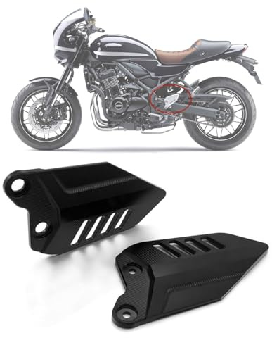 Heinmo Motorrad CNC Fußstütze Fußrasten Hinterradschutz für Kawa' Z900RS 2017-2021 2022 2023 (Black)