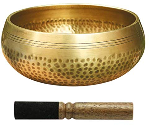 BDXZJ Grand Bol Chantant, Bol Chantant Tibétain de Méditation, Bol de Musique Martelé à La Main pour L'apaisement, Le Yoga Et La Pleine Conscience