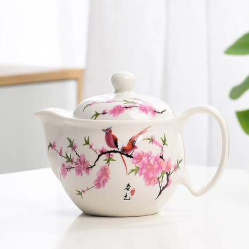 CHANWA Teiera in Porcellana Blu e Bianca, Bollitore per teiera in Ceramica squisita, Set da tè Kung Fu, Teiera per Fiori in Porcellana
