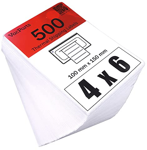 PRIMEBAG 500 Etiketten 100x150mm Thermodrucker DHL Label 4x6 Inch | MUNBYN Etikettendrucker Labeldrucker, perforiert BPA-frei