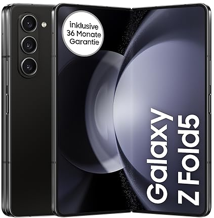 Samsung Galaxy Z Fold5 Faltbares AI-Android-Smartphone ohne Vertrag, Handy, 512 GB, Verlängerte Akku-Laufzeit, HD-Kamera, Phantom Black, Inkl. 36 Monate Herstellergarantie [Exklusiv bei Amazon]