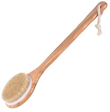 Brosse De Douche Brosse Pour Le Corps Brosse à Dos à Sec Brosse De Bain En Bois De Bambou Brosse Dos Douche Pour Exfoliante Améliore La Circulation Sanguine Cellulite