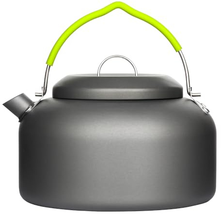 Gutsdoor Camping Wasserkocher 1.1L Aluminium Teekanne Kaffeekanne Tragbar Kochkesssel mit Tragetasche für Outdoor Picknick Wandern