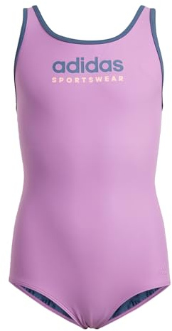 adidas Bambina Sportswear U-Back Swimsuit Kids, preloved Purple/preloved Ink, 7-8 Years