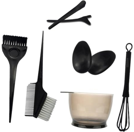 Healeved 8stücke Professionelles Haarfärbe Steifen Borsten Färbepinsel Robustem Haarclip Mischschale Und Doppelseitigem Kamm Für Diy Haarfärbung Zu Hause Und Salongebrauch
