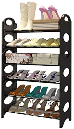 UYDJAKX Exquisites Schuhregal, Schuhregal, freistehend, mehrschichtig, Schuh-Organizer für Zuhause, Wohnzimmer, Balkon, Eingang, Flur, Schuhständer, platzsparend, modisch Star of Light