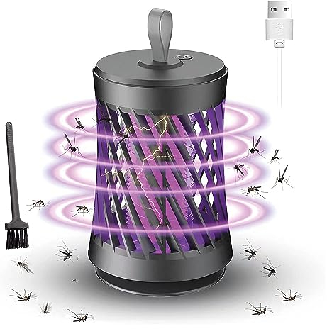 Insetticida elettrico 2 in 1 – cattura zanzare senza fili, lampada USB con batteria e cavo di ricarica – 2024 trappola per zanzare UV forte repellente per interni camera da letto