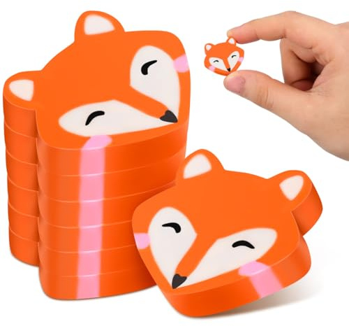 Lurrose 50 Stück Fuchs-Radiergummis Radiergummis Für Kinder Bleistift- Tiere Mini- Niedliche Für Klassenzimmerpreise – Groß Für Jungen Und