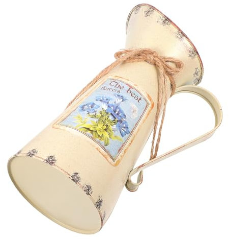 CIYODO 1stück Vintage Blumenbehälter Aus Beige Langlebig Und Für Kreative Arrangements Zuhause Büro Oder Blumenladen Passt Zu Jedem