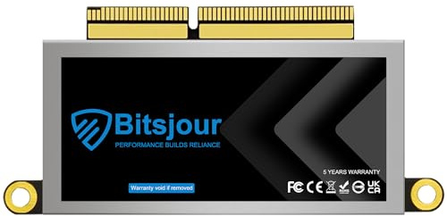 Bitsjour 1TB NVMe SSD für MacBook Pro A1708 2016 2017 Non-Touch Bar, 22+34 Pins Original Schnittstelle, M.2 PCIe 3.0 3D NAND TLC Interne Festplatte Ersatz für Performance Upgrade, mac OS vorgeladen