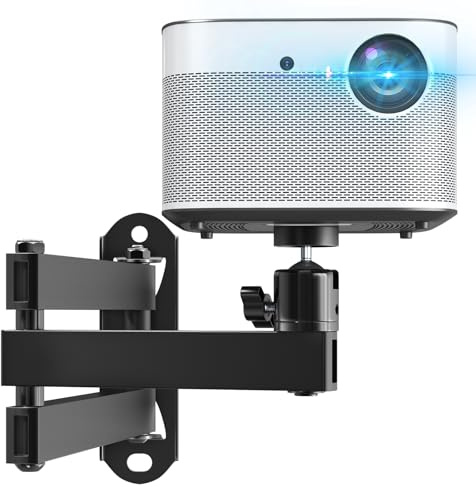 IMtKotW Foldable Projector Wall Mount,Ceiling Wall Projector Mount,Universal Heavy Duty 11LBS Mount for 1/4 Screw Size,360 Degrees Rotation