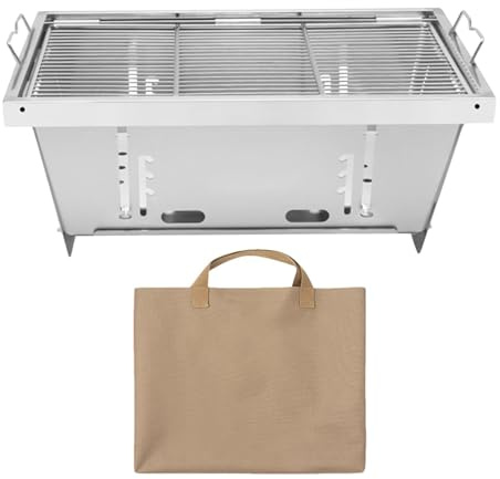 Barbecue per cucina all'aperto, barbecue portatile da campeggio, regolabile in altezza, pieghevole a carbonella, griglia pieghevole | barbecue a carbonella compatto per esterni