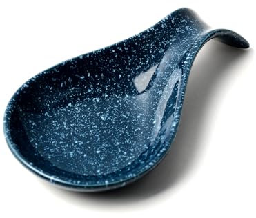 ANTIS'S HOME Ceramic Spoon Rest, Starry Night Glaze Spoon Holder, Heat Resistant Rest for Kitchen Counter, Teaspoon and Cooking Utensil Rest, Decorative Spoon Rest Kitchen Accessory