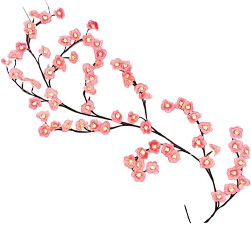 Luces LED de Rama de árbol para Pared, Luces de Rama de 1,6 m, 72 Luces LED de Flor de Cerezo, Luces de Vid con Control Remoto y 8 Modos de iluminación, Guirnalda de Flor de Cerezo, Vid de Sauce para