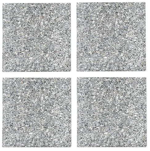 Sicignano | Base Ombrellone Mattonella 50x50x4h cm Granito Lavato 22Kg - Piastra Zavorra Stabilizzante Marmetta Supporto Esterno - Giardino Terrazzo Bar Ristorante Spiaggia (Granito, 8, Mattonelle)