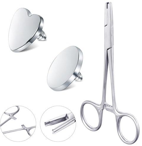 AceFun 3mm 4mm 5mm piercing zange Set piercing zange für kugeln Piercing Werkzeug Zange zum Öffnen des Rings für Screw on off Dermal Anchor Piercing Kugelzange Pinzette für Piercing Kugeln